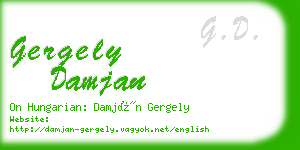 gergely damjan business card